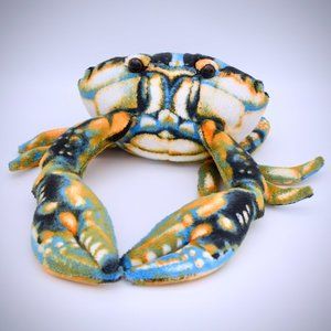 Fiesta Toys Blue Crab Plush Crustacean Sea Shore Series Stuffed Animal Orange